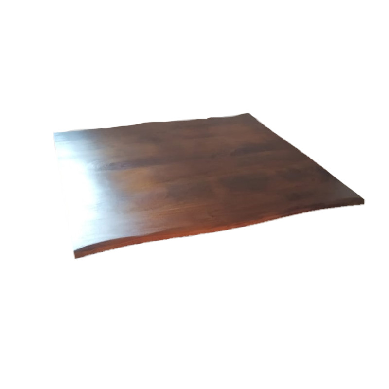 Set 2 piani tavolo 80x80 mango bordo irregolare nobilitato