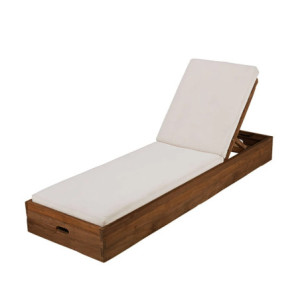 Lettino da spiaggia Siesta in legno mango per giardino e piscina