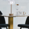 Lampada da tavolo Ginevra acrilico e metallo oro elegante