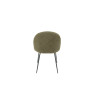 Set 4 sedie Tamara tessuto verde oliva gambe nere moderne