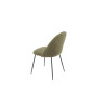 Set 4 sedie Tamara tessuto verde oliva gambe nere moderne