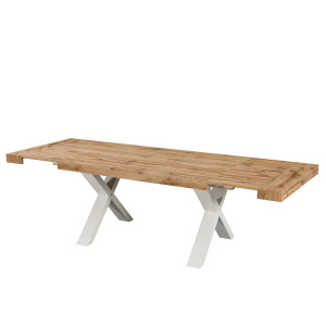 Zoom Tavolo Xilon Allungabile 200 400 Rovere Gambe Bianche Per Soggiorno, Cucina E Arredo Bar