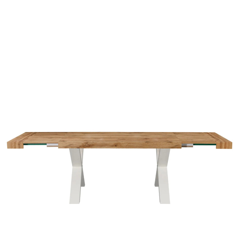 Tavolo Xilon allungabile 200-400 cm rovere gambe bianche moderno