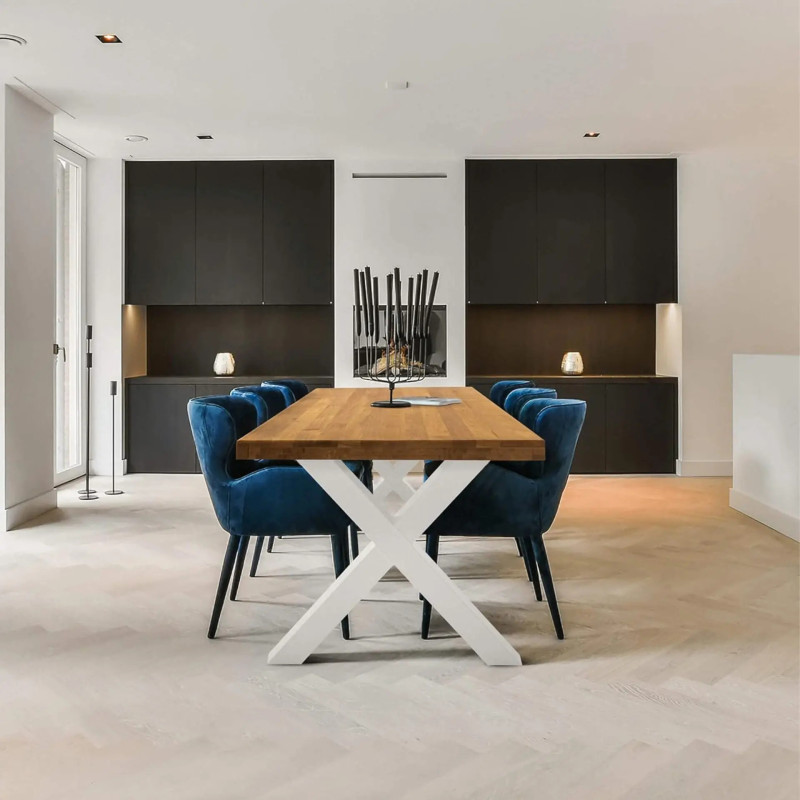 Tavolo Xilon allungabile 200-400 cm rovere gambe bianche moderno