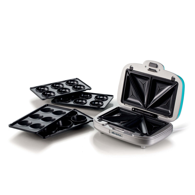 Piastra Elettrica Multifunzione 700W 3 Piastre Azzurro