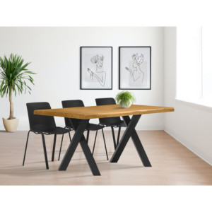 Tavolo Cross allungabile legno massello 160/180x90 cm moderno