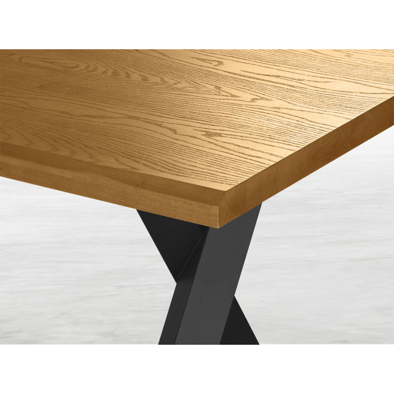Tavolo Cross allungabile legno massello 160/180x90 cm moderno
