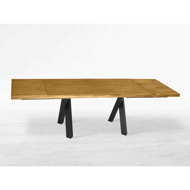 Tavolo Cross allungabile legno massello 160/180x90 cm moderno
