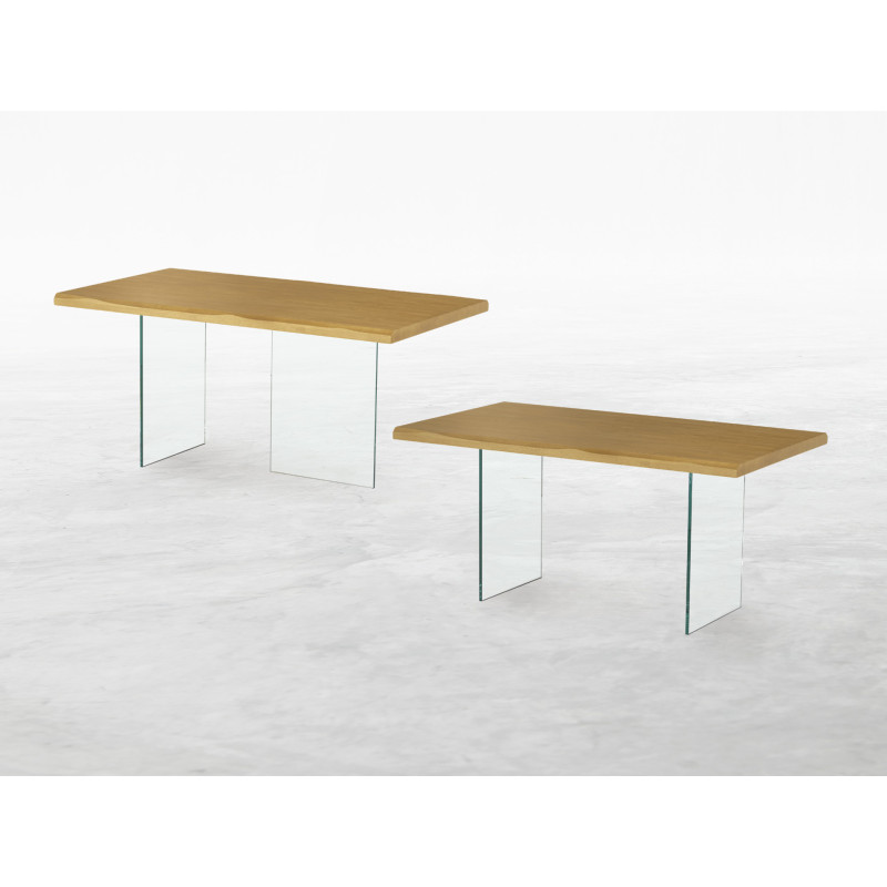 Tavolo Glass allungabile legno massello 160/180x90 cm moderno