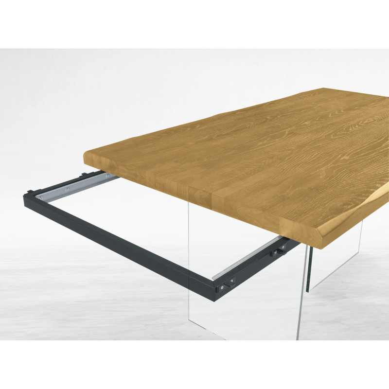 Tavolo Glass allungabile legno massello 160/180x90 cm moderno