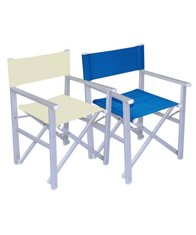 Set di due sedie Regista da mare MOIA in alluminio blu