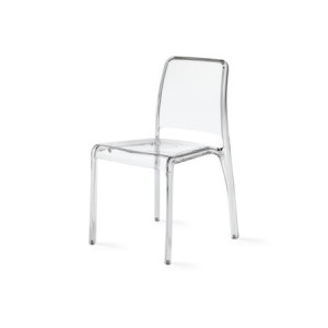 Sedia Goss in policarbonato trasparente o fumè design moderno