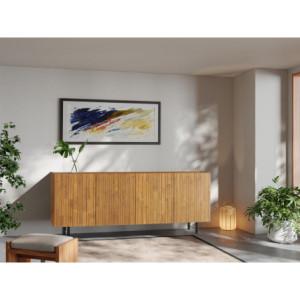 Madia 4 ante Cannes in legno massello moderna piedini a scelta