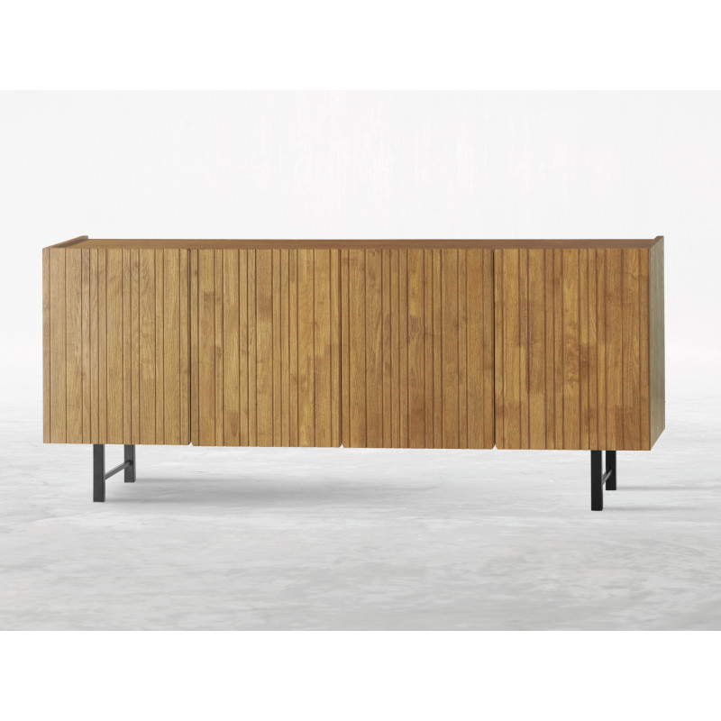 Madia 4 ante Cannes in legno massello moderna piedini a scelta