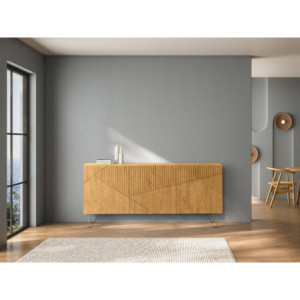 Madia 4 ante Cress in legno massello design moderno soggiorno