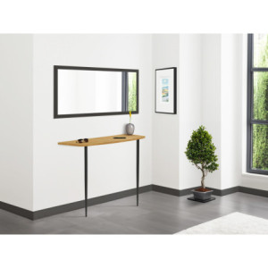 Consolle curva in legno massello 90x28 cm allungabile casa