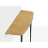 Consolle curva in legno massello 90x28 cm allungabile casa