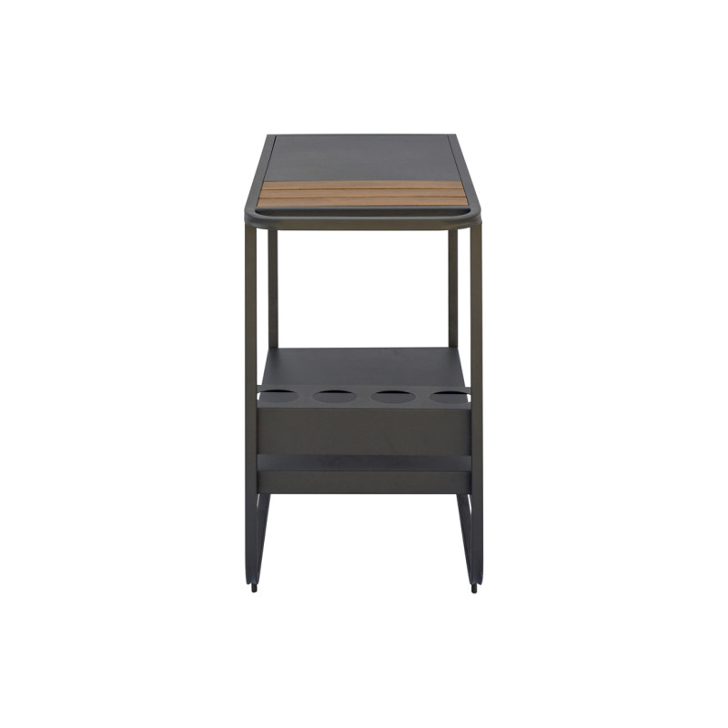 Carrello Portavivande Con Ruote Alluminio Antracite Moia