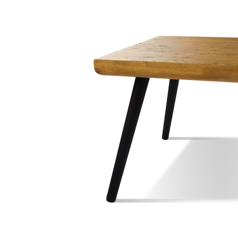 Tavolino quadrato in legno massiccio 58x58 cm per soggiorno