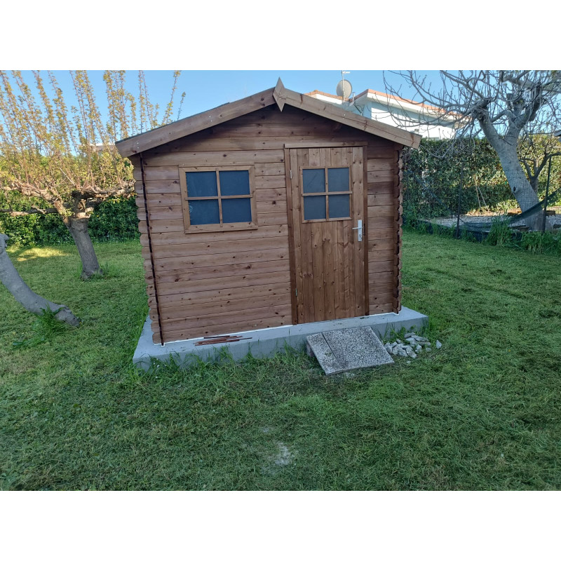 Casetta Agata 260x200 cm Losa in legno per giardino compatta