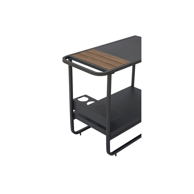 Carrello Portavivande Con Ruote Alluminio Antracite Moia