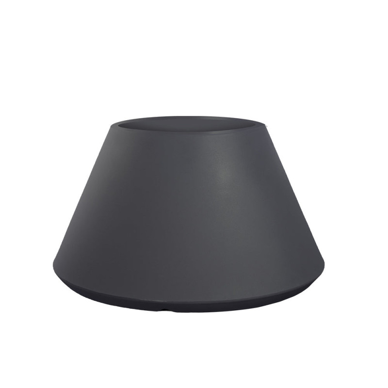 Vaso in resina antracite Stromboli 60x35 cm per piante esterno
