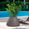 Vaso in resina tortora Stromboli 60x35 cm per piante esterno