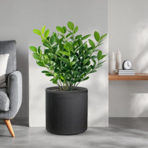 Vaso in resina grigio Modigliani 36x35 cm per piante da esterno