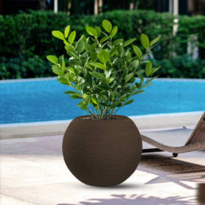 Vaso in resina marrone Botticelli 40x33 cm per piante da esterno