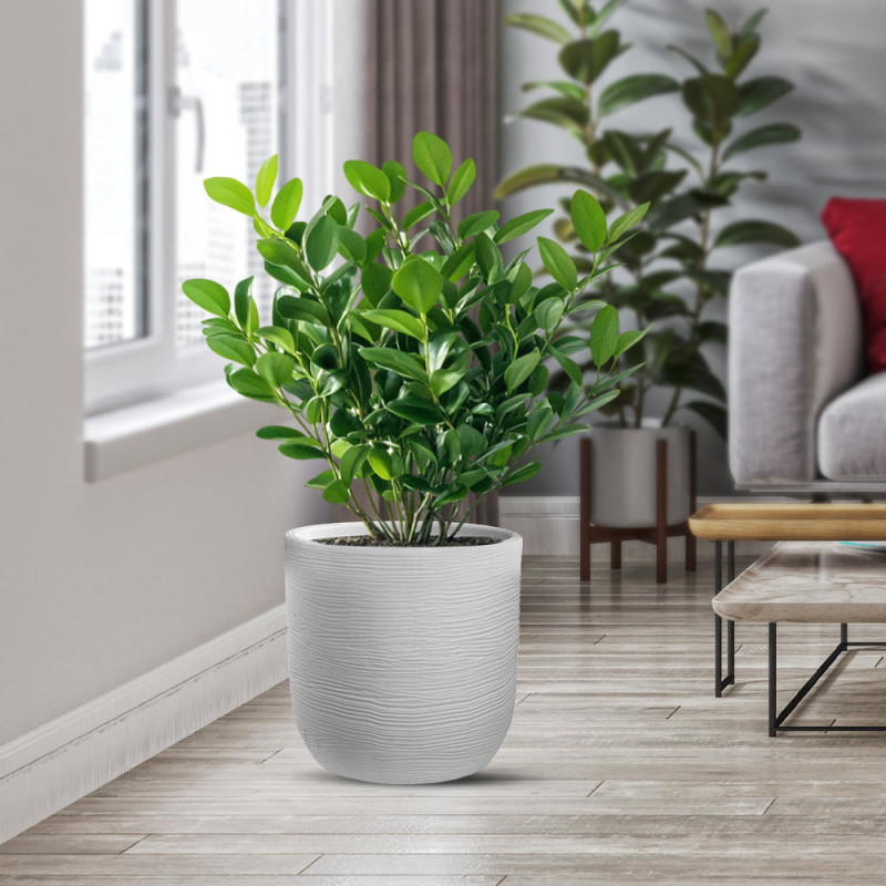 Vaso in resina bianco Raffaello 35x34 cm per piante da esterno