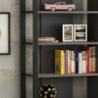 Libreria Leno antracite e ripiani noce 94x160 moderna e robusta