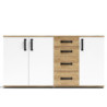 Credenza Mosso MO5 rovere e bianco moderna e capiente