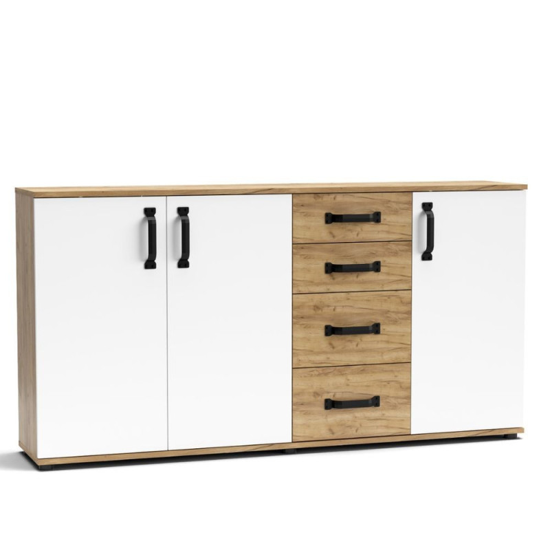 Credenza Mosso MO5 rovere e bianco moderna e capiente
