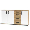 Credenza Mosso MO5 rovere e bianco moderna e capiente