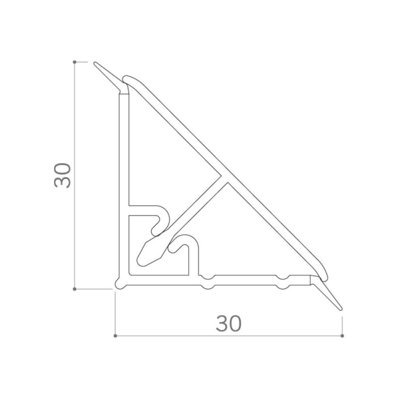 Alzatina triangolare PVC ciliegio 4 metri cucina resistente