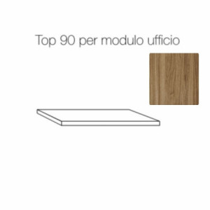 Zoom Top 90x45 per modulo ufficio Ibisco colore noce naturale