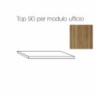 Top 90x45 per modulo ufficio Ibisco noce naturale versatile