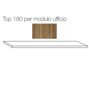 Zoom Top 180x45 per modulo ufficio Ibisco noce naturale