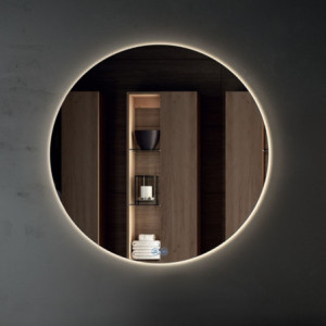 Specchio rotondo Renhu Ø80 cm LED doppio sensore antiappannamento