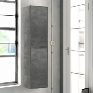 Colonna bagno Bolton cemento 2 ante reversibili 35x30.5x150 cm