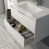 mobile bagno sospeso 60 cm bianco laccato lucido | levant...