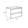 Mobile bagno sospeso Bolton rovere grigio ghiaccio 60x45x48 cm