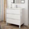 mobile bagno sospeso 80 cm bianco laccato | levante shop