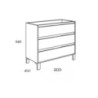 mobile bagno sospeso 80 cm bianco laccato | levante shop