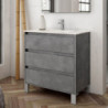 mobile bagno sospeso 80 cm cemento | levante shop