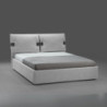 Letto matrimoniale contenitore Grenoble grigio antracite tessuto