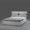 Letto matrimoniale contenitore Grenoble grigio antracite tessuto