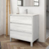 mobile bagno sospeso 80 cm rovere grigio ghiaccio | levan...