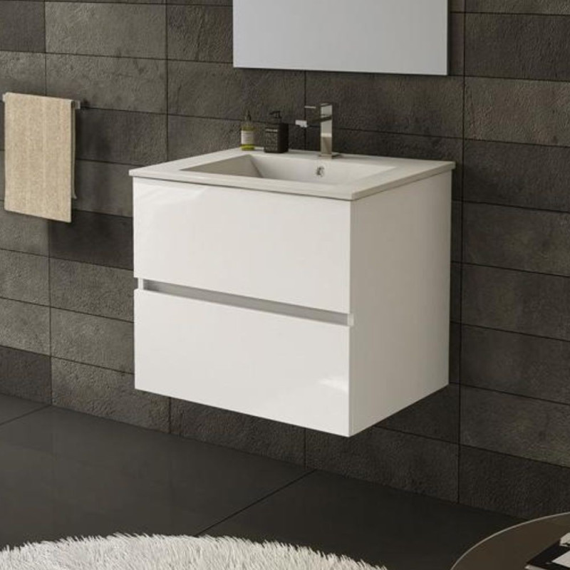 mobile bagno sospeso 60 cm bianco | levante shop