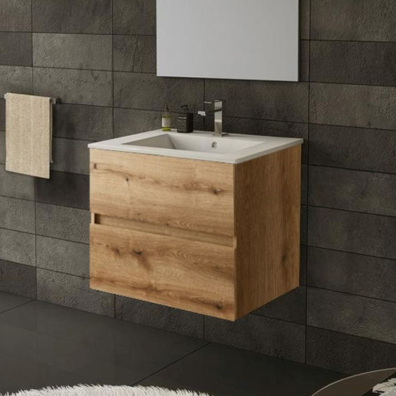 Mobile bagno sospeso Sevilla rovere quercia 60x44,6x52 cm
